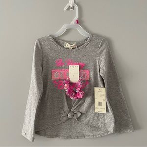 Btween Girl’s Long Sleeves Top Be Kind Sequin Flip with Scrunchy size4/5